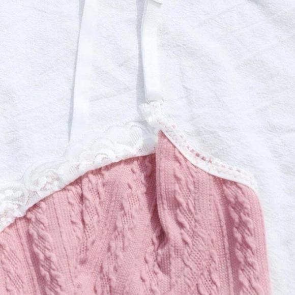 NWOT LIGHT DUSTY BABY PINK | 32B | BRA ONLY | UNLINED UNDERWIRE CONTRAST LACE | - Picture 4 of 5